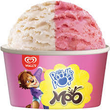 WALL`S STRAWBERRY &VANILLA MOO CUP 55ML